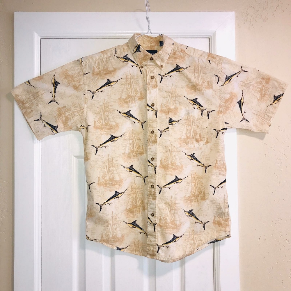 Puritan Men's HAWAIIAN Cotton Shirt M